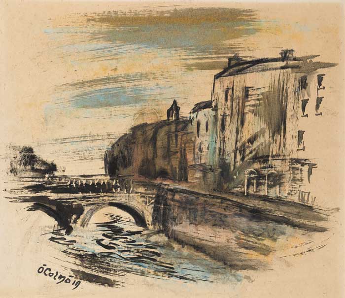 LIFFEY BRIDGE by Samus  Colmin (1925-1990) at Whyte's Auctions
