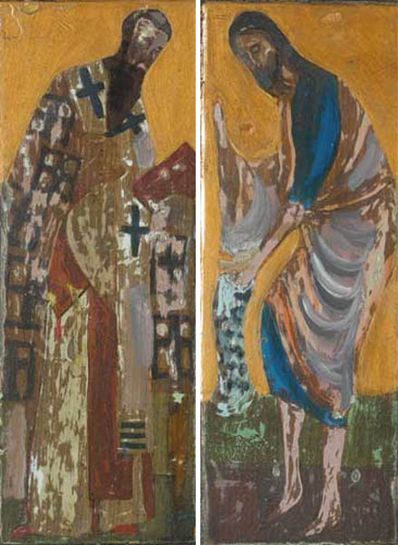 TWO SAINTS, RUSSIAN (A PAIR) by Markey Robinson (1918-1999) at Whyte's Auctions