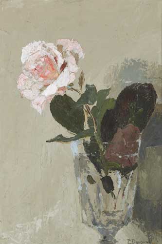 SINGLE PINK ROSE IN A GLASS by Phoebe Donovan (1902-1998) at Whyte's Auctions
