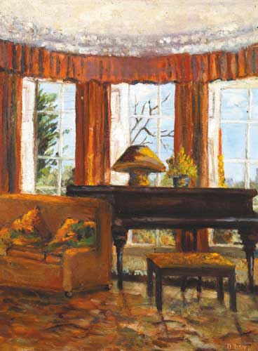 DRAWING ROOM AT MONAINCHA, ROSCREA, NEW YEARS DAY, 1941 by Dorothy Day (fl.1920s-1960s) at Whyte's Auctions