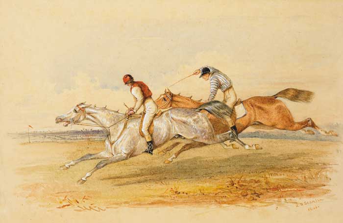 THE CADGER BEATING ROBIN WOOD, 1846 by Robert Richard Scanlan sold for �1,000 at Whyte's Auctions