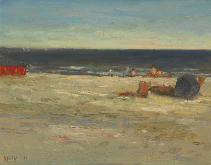 ON THE BEACH, CURRACLOE, WEXFORD, 1991 by Paul Kelly (b.1968) at Whyte's Auctions