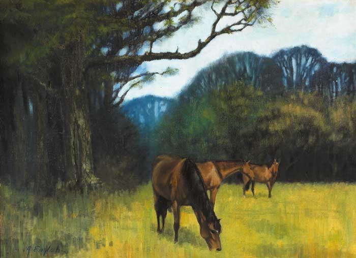 SHELTERED PASTURES, 1980 by James English RHA (b.1946) at Whyte's Auctions