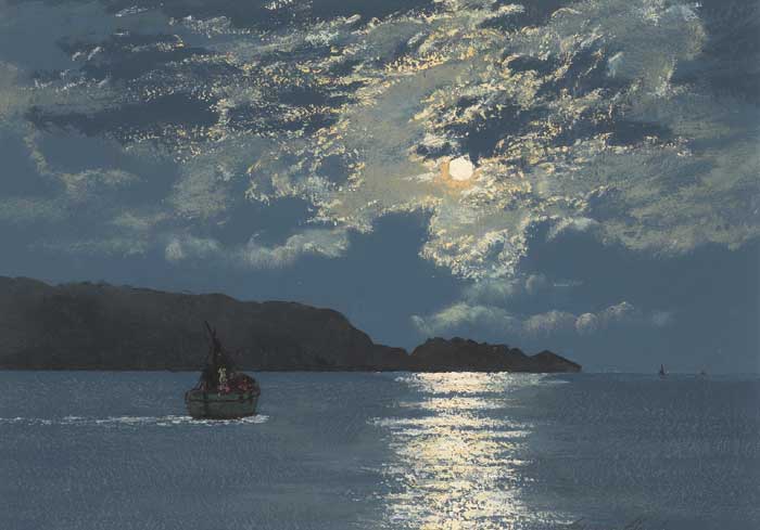 MOONRISE, CAPE CLEAR, WEST CORK by Ciaran Clear sold for �2,000 at Whyte's Auctions
