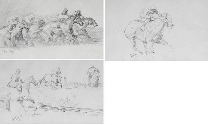 EQUESTRIAN STUDIES (SET OF THREE) by Peter Curling (b.1955) at Whyte's Auctions