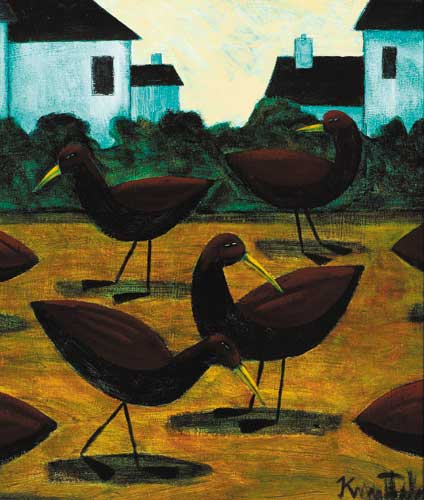 BIRDS IN SUBURBIA by Graham Knuttel (b.1954) at Whyte's Auctions