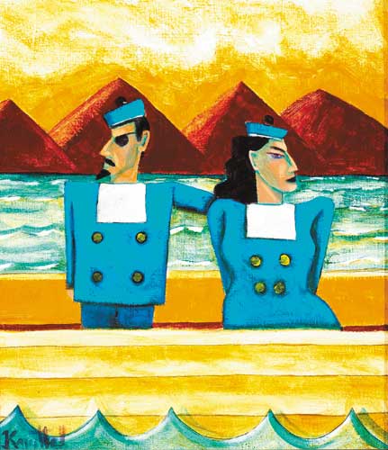 ARTIST AND MUSE AS SAILORS by Graham Knuttel (b.1954) at Whyte's Auctions