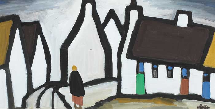 VILLAGE SCENE by Markey Robinson (1918-1999) at Whyte's Auctions