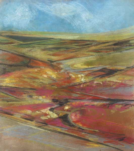 RED LANDSCAPE by Clement McAleer ARUA (b.1949) at Whyte's Auctions