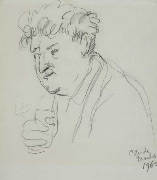 BRENDAN BEHAN, 1963 by Claude Marks sold for �2,100 at Whyte's Auctions