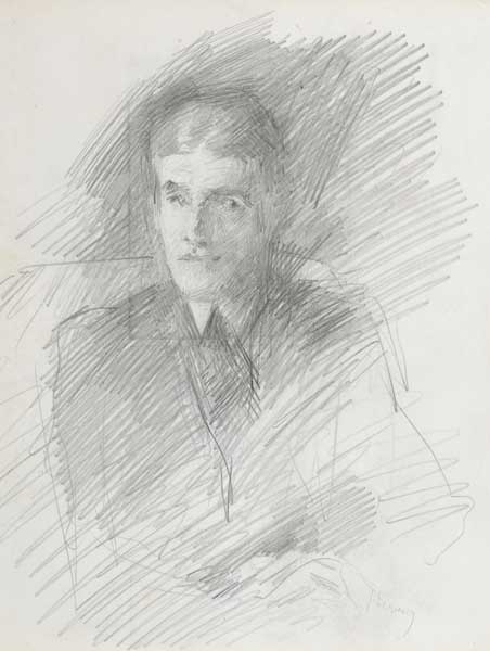 PORTRAIT OF ARNOLD HARVEY by John Butler Yeats RHA (1839-1922) at Whyte's Auctions