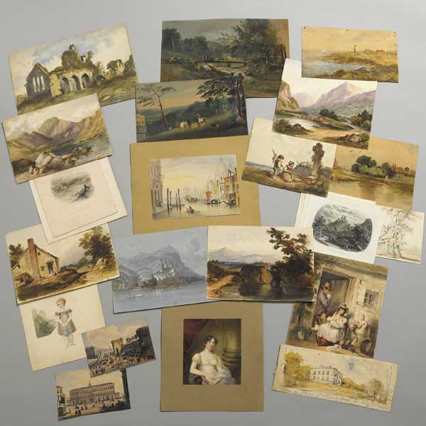COLLECTION OF WATERCOLOURS AND ENGRAVINGS, 1830s TO 1860s at Whyte's Auctions