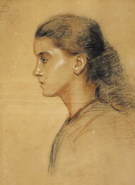 YOUNG WOMAN IN PROFILE by Sarah Henrietta Purser sold for �750 at Whyte's Auctions