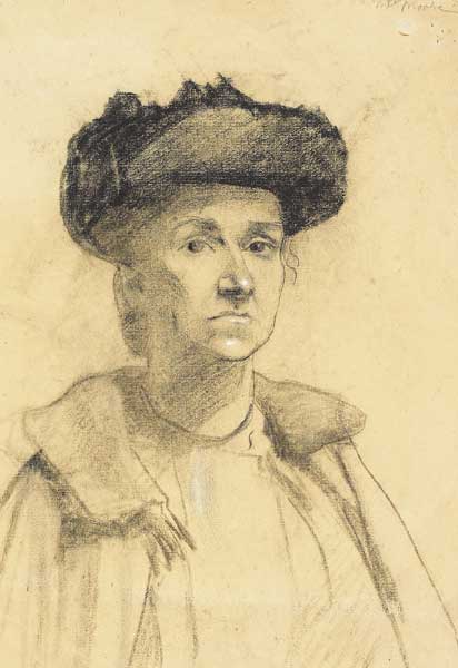 STUDY FOR PORTRAIT: MRS MOORE, 24 POWERS COURT by Sarah Henrietta Purser HRHA (1848-1943) at Whyte's Auctions