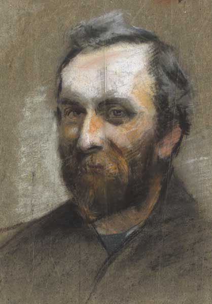 STUDY FOR PORTRAIT OF A BEARDED MAN, POSSIBLY JOHN PHILIP PEACAN, circa November 1883 by Sarah Henrietta Purser HRHA (1848-1943) at Whyte's Auctions