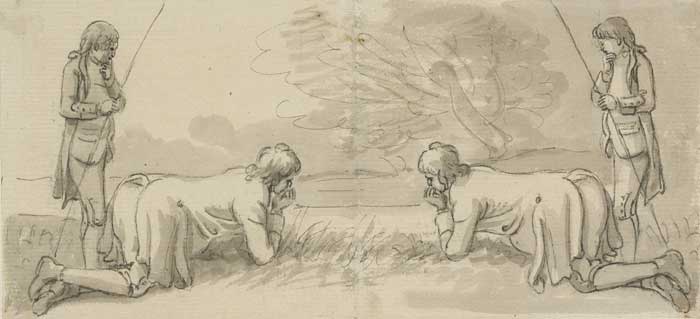 FOUR YOUTHS FISHING by Paul Sandby RA (English, 1731-1809) at Whyte's Auctions