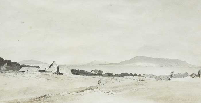LAMBAY, IRELAND'S EYE AND HOWTH HILL FROM NEAR DUNDRUM, 1820 by S. Patrickson sold for �300 at Whyte's Auctions