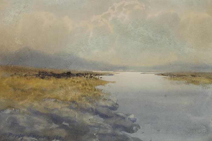 A BOGLAND RIVER, 1907 by William Percy French sold for 4,200 at Whyte's Auctions