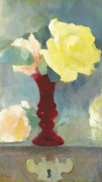 STILL LIFE WITH ROSES by Tom Carr HRHA HRUA ARWS (1909-1999) at Whyte's Auctions