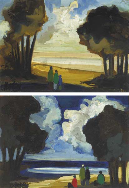 MORNING AND EVENING BY THE SEA (A PAIR) by Markey Robinson (1918-1999) at Whyte's Auctions