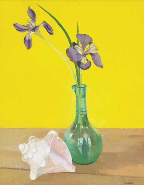 STILL LIFE - IRIS AND CONCH SHELL by Barbara Warren sold for �2,500 at Whyte's Auctions