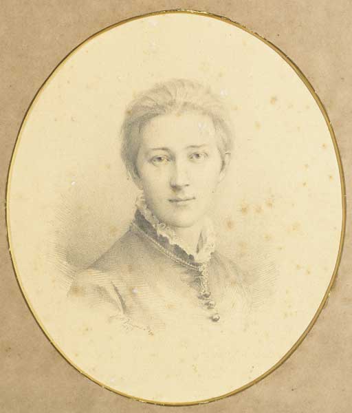 PORTRAIT OF LOUISE HALL, WIFE OF CHARLES GAVAN DUFFY, 1889 by Kate Kennedy  at Whyte's Auctions