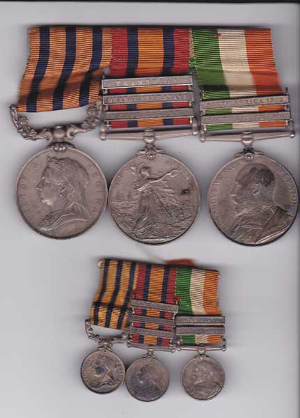 1897-1907. Irish soldier in Boer War: British South African company British Mashonaland, Queen's South Africa and King's South Africa Medals to W. Haire-Forster Royal Irish Fusiliers at Whyte's Auctions
