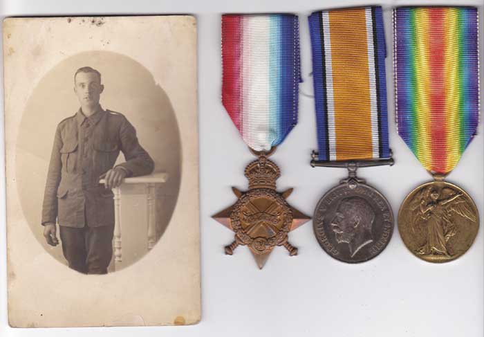 1914-1919. 1914-18 Star, War Medal and Victory Medal to Private H. Green, Royal Irish Rifles, 1st Battalion at Whyte's Auctions