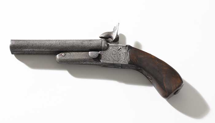 19th Century Double-Barrelled Pinfire Pistol at Whyte's Auctions