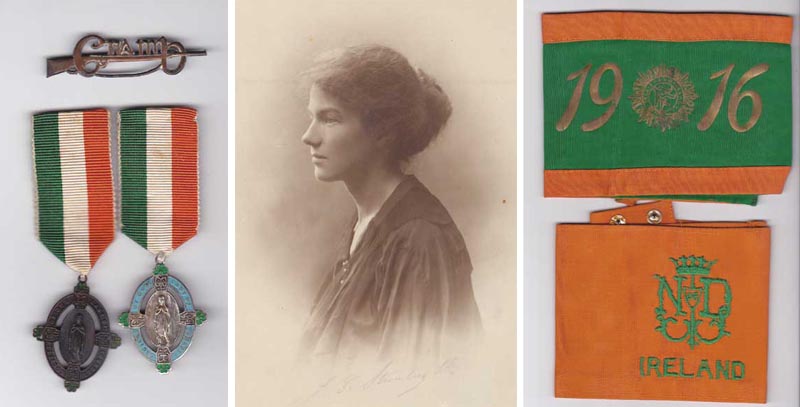 1914. Cumann na mBan badge and 1916 Rising Armband of Louise Gavan Duffy, who served in the GPO in the 1916 Rising at Whyte's Auctions