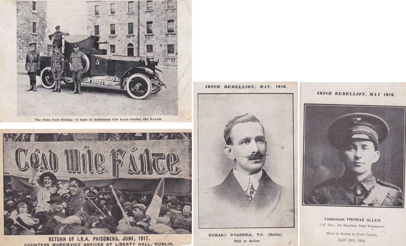 1916-22 Large collection of picture postcards including Leaders, Pearse Surrender, Return of IRA Prisoners, Frongoch camp, Plunkett Convention etc. at Whyte's Auctions