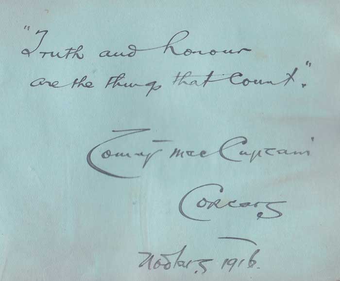 1916. Reading Gaol autograph book of Irish Rising prisoners including Arthur Griffith, Sen T. O'Kelly, Tomas MacCurtain, Terence MacSwiney and many more at Whyte's Auctions