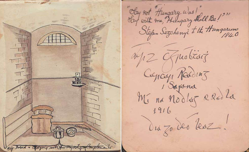 1916-17. Reading Jail and Frongoch Internment Camp for Rising Prisoners. Autograph book including Arthur Griffith, Terence MacSweeney, Tomas MacCurtain, and good illustrations at Whyte's Auctions