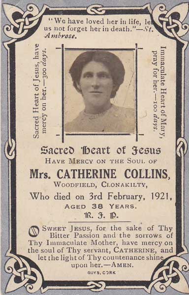 Michael Collins - A Bible believed to have been his, also his sister-in-law's In Memoriam card. at Whyte's Auctions