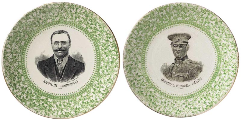 1922 Michael Collins and Arthur Griffiths commemorative plates at Whyte's Auctions