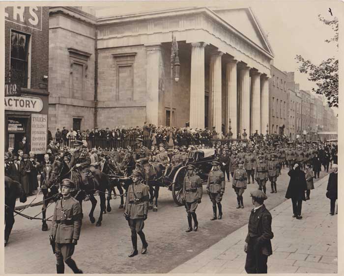 1922. Michael Collins funeral procession leaving the Pro-Cathedral, Marlborough Street, scarce large photograph at Whyte's Auctions