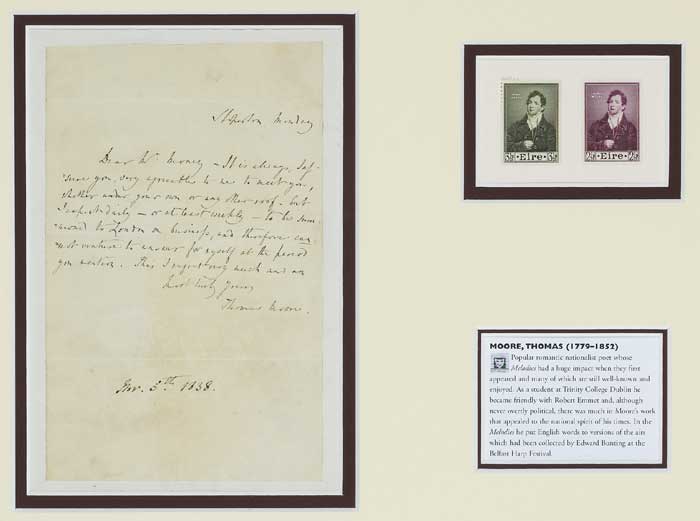 1838 (5 November). Thomas Moore, handwritten letter to a Mr. Mooney at Whyte's Auctions