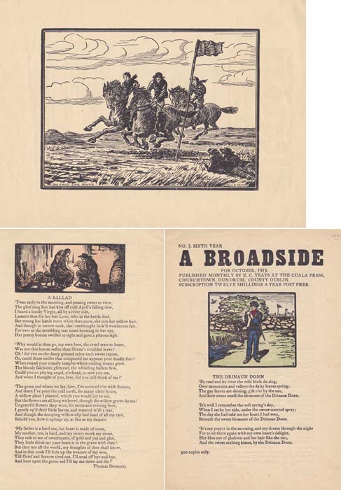 1913 (October) Broadside with handcoloured illustration by Jack B. Yeats at Whyte's Auctions