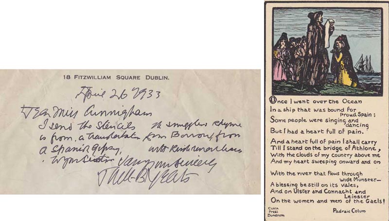 1933 (April 26) Jack B Yeats letter to Janet Cunningham, Donegal at Whyte's Auctions