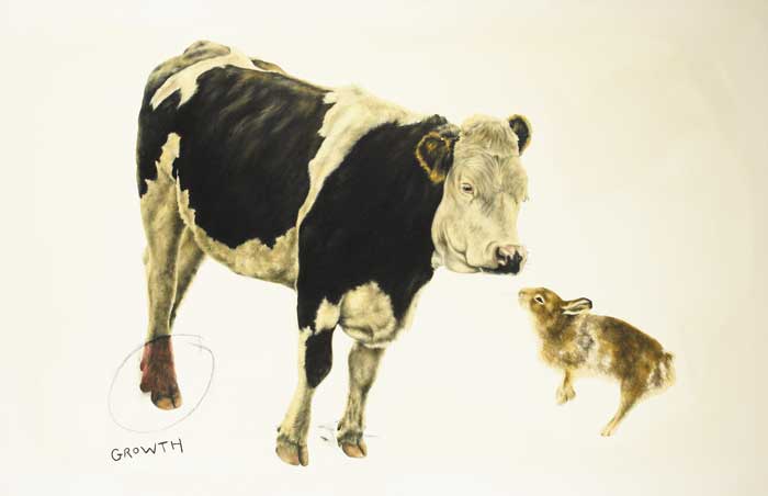 BOVINE DEVOTIONAL HARE GROWTH, 1997 by Dermot Seymour RUA (b.1956) at Whyte's Auctions
