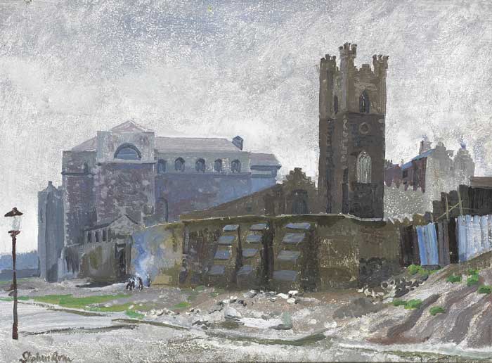 THE WALLS OF DUBLIN, c.1939 by Stephen Bone sold for 900 at Whyte's Auctions