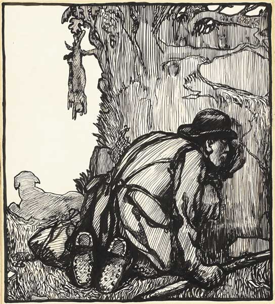 RABBITING by Jack Butler Yeats RHA (1871-1957) at Whyte's Auctions