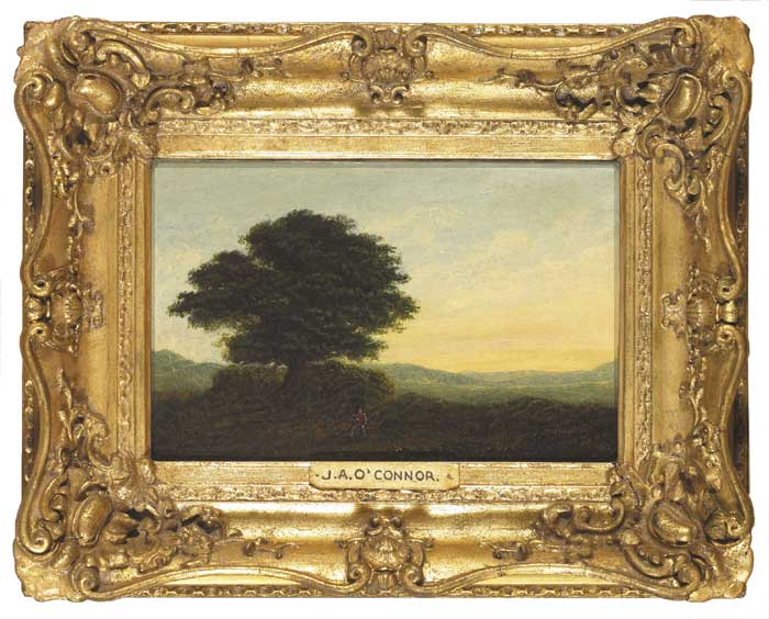 FIGURE BENEATH A TREE IN AN EXTENSIVE LANDSCAPE by James Arthur O'Connor (1792-1841) at Whyte's Auctions