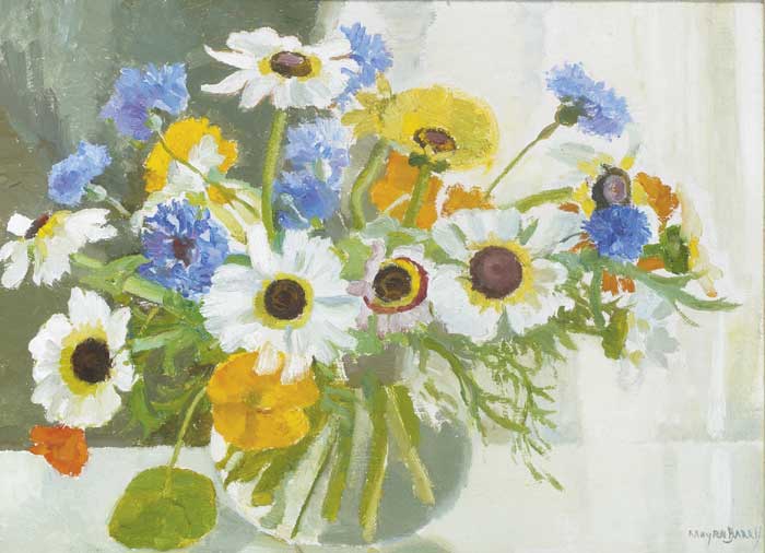 MIXED FLOWERS IN A GLASS BOWL, c.1943-44 by Moyra Barry sold for �800 at Whyte's Auctions