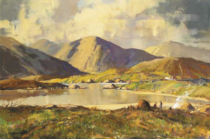 TURF CUTTERS, CONNEMARA by George K. Gillespie RUA (1924-1995) at Whyte's Auctions