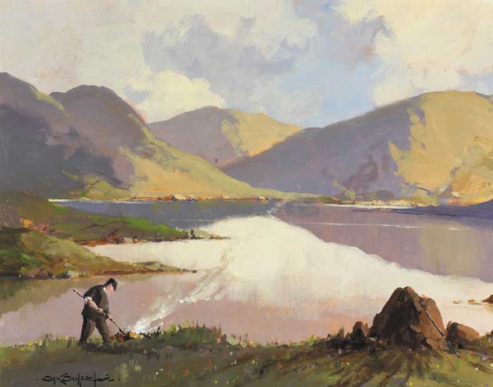 AT GLENVEAGH, COUNTY DONEGAL by George K. Gillespie RUA (1924-1995) at Whyte's Auctions