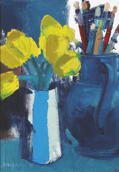 TULIPS AND PAINTBRUSHES, 2008 by Brian Ballard RUA (b.1943) at Whyte's Auctions