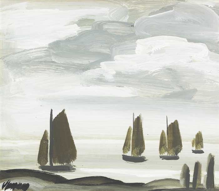 YACHTS NEAR THE COAST by Markey Robinson (1918-1999) at Whyte's Auctions