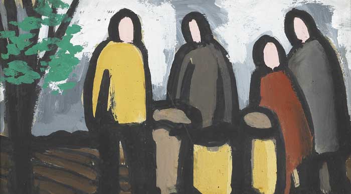 THE POTATO GATHERERS by Markey Robinson (1918-1999) at Whyte's Auctions