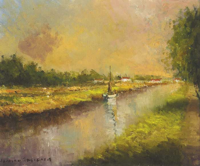 GRAND CANAL, ROBERTSTOWN, COUNTY KILDARE by Norman J. McCaig (1929-2001) at Whyte's Auctions